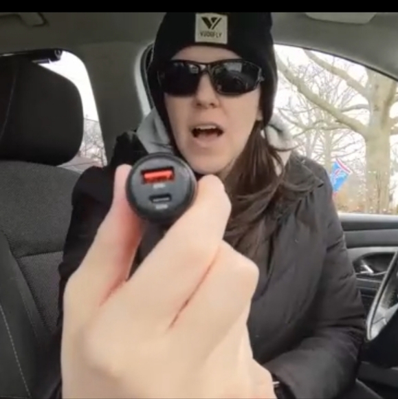 110W USB C Car Charger Fast Charging, with 5.7ft Type C Retractable Coiled Cable - Picture 9 of 14